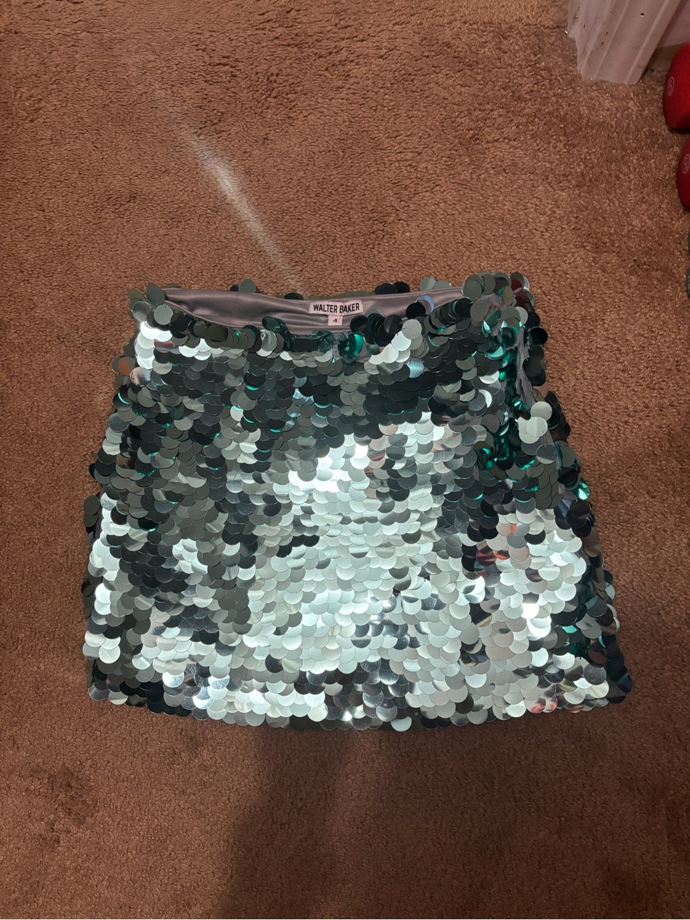 Walter Baker turquoise sequin Mini Skirt